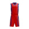 Sleeveless Basketball Jersey / T Shirt for Unisex | Custom Team Uniform Red & Blue Color