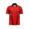 Mens Cricket Sports Jersey Customized Cricket T-shirt Red & Black Color