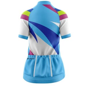 Comfortable Dri Fit Bicycle T-shirt for Women White with Multi Color