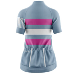 Cycling Jersey Women Bicycle TShirts for Girls Biking Cycle Top with 3 Pockets Grey, White & Pink Color