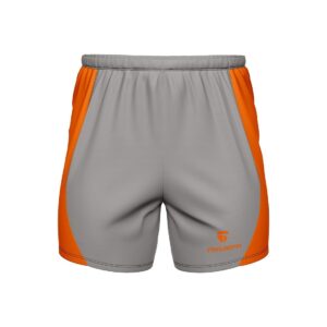 Men’s Workout & Gym Exercise Fitness Shorts Grey & Orange Color