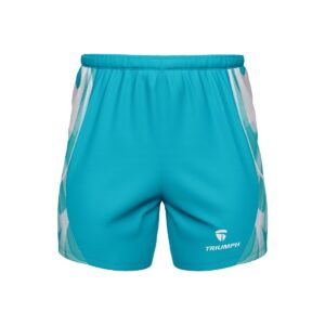 Men’s Workout Shorts Lightweight Training Yoga Gym Short with Zipper Pockets Blue & White Color