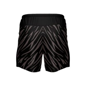 Men’s Exercise Shorts Quick Dry Athletic Workout Gym Shorts with Zipper Pockets Black Color