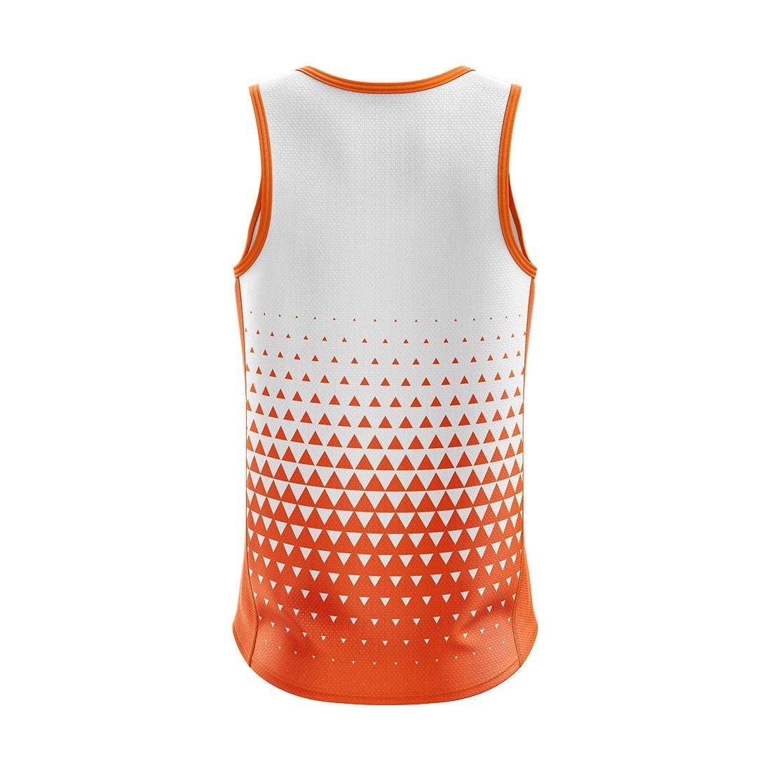 Men’s Vests & Tank Tops for Sports Gym Running Workout Exercise White & Orange Color