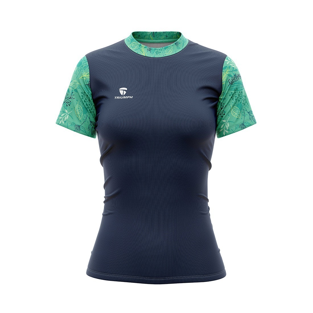 Women’s Tennis T-Shirts Quick Dry Short Sleeve Active Workout Tees Running Tops Blue & Green Color