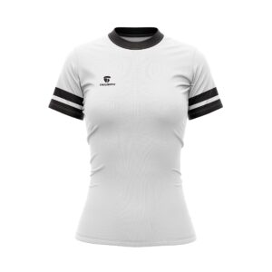 Tennis Practice T Shirts Tops for Women | Custom Tennis Wear White & Black Color