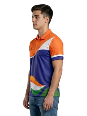 Triumph Independence Day / Republic Day India Tricolor T-Shirt for Mens Half Sleeve Polo Tshirt