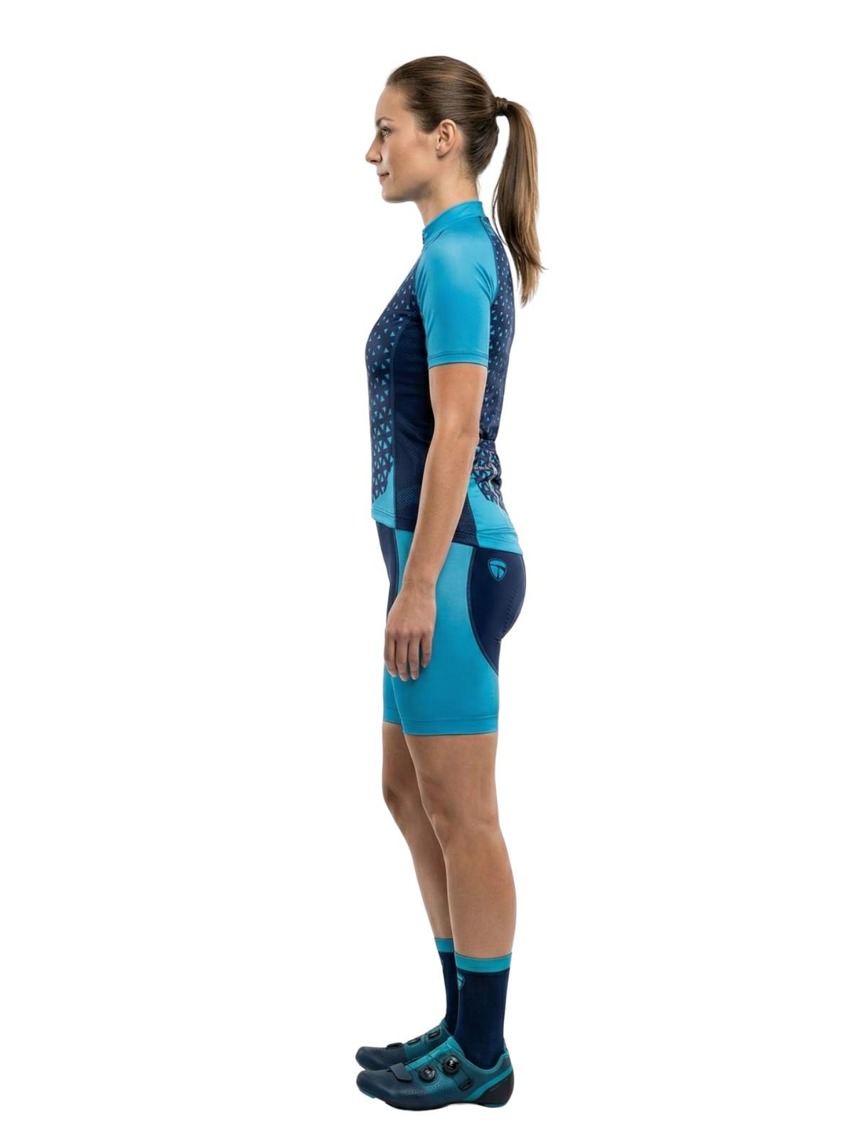 Race Fit Peloton Women Cycling Jerseys & Gel Padded Shorts