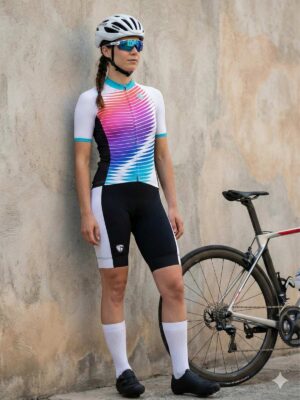 Cycling Jersey Peloton with Rear Pockets for Women, Bike Bicycle Padded Shorts Bottom Tights