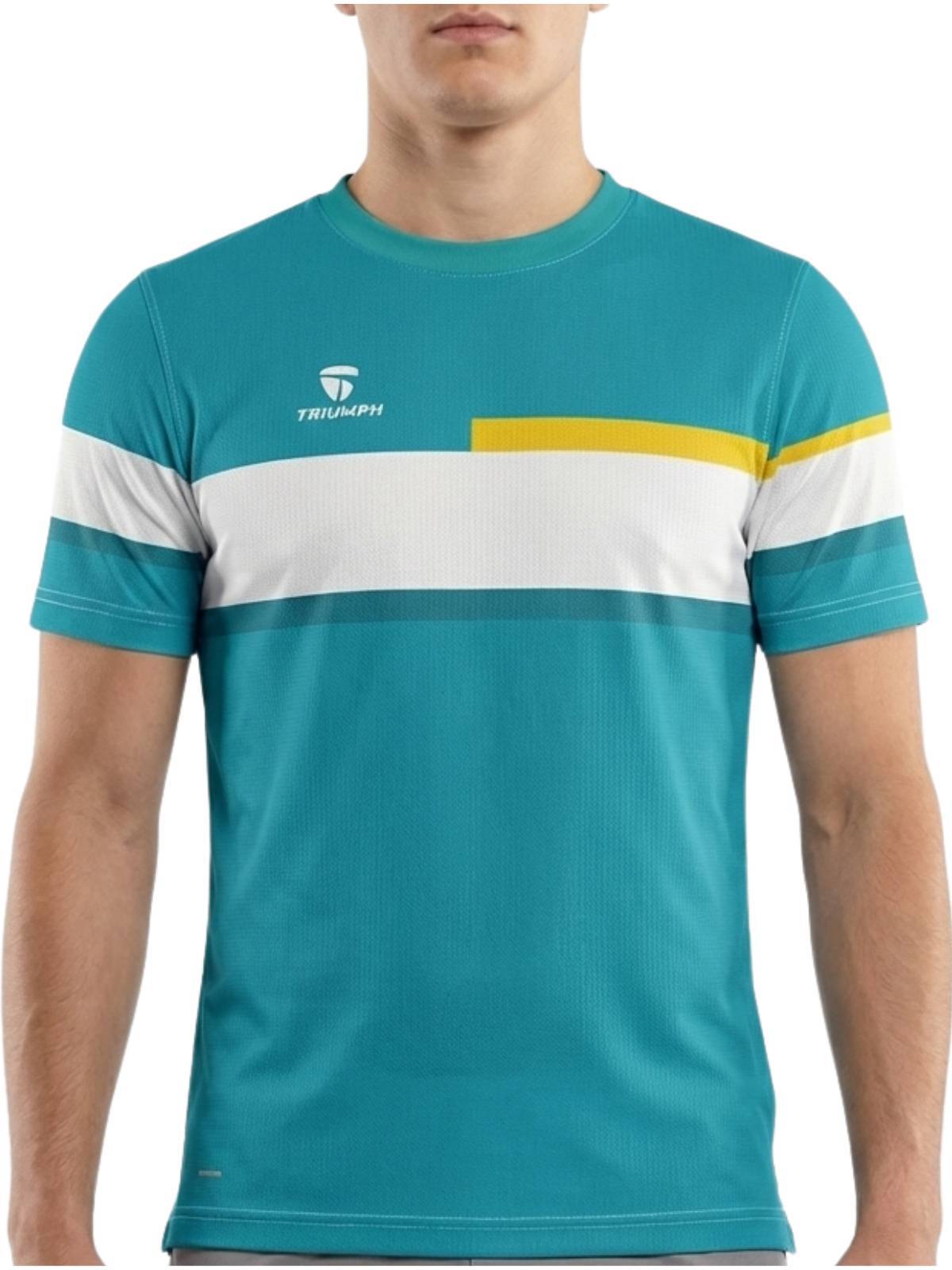 Men's Sweat Resistance Polyester Printed Football T-shirts