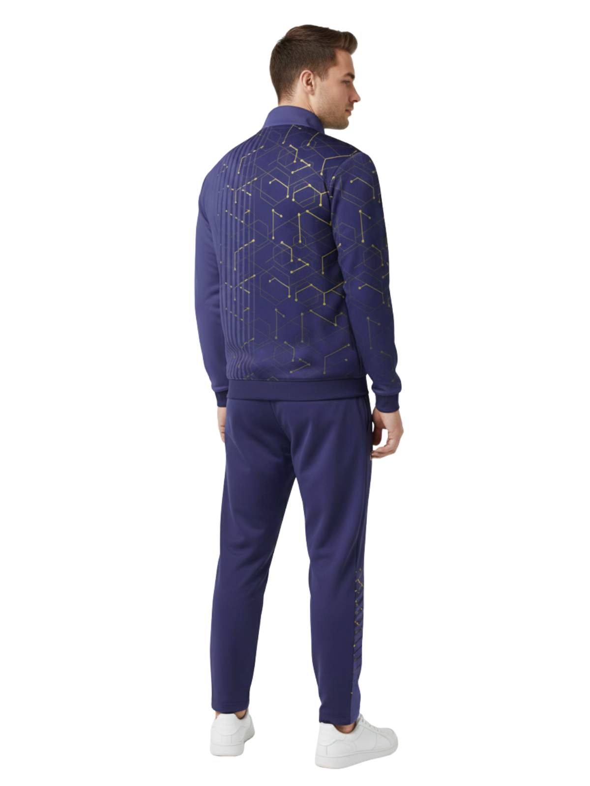 Men Athletic Tracksuit | Running Gym Workout Sports Training Jogging Track Jacket & Pant Set
