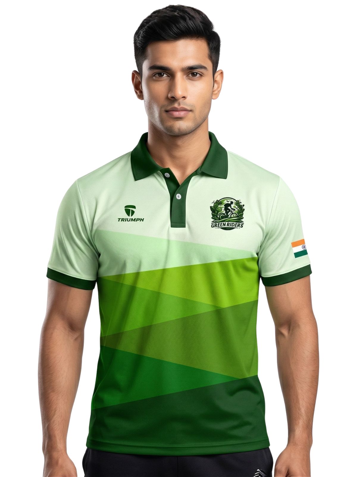 Polo Neck T-Shirts for Men | Green Riders Cycle Club