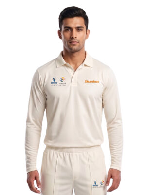 Full Sleeve Cricket White T-Shirts | SRT10 Altevol Sports Academy