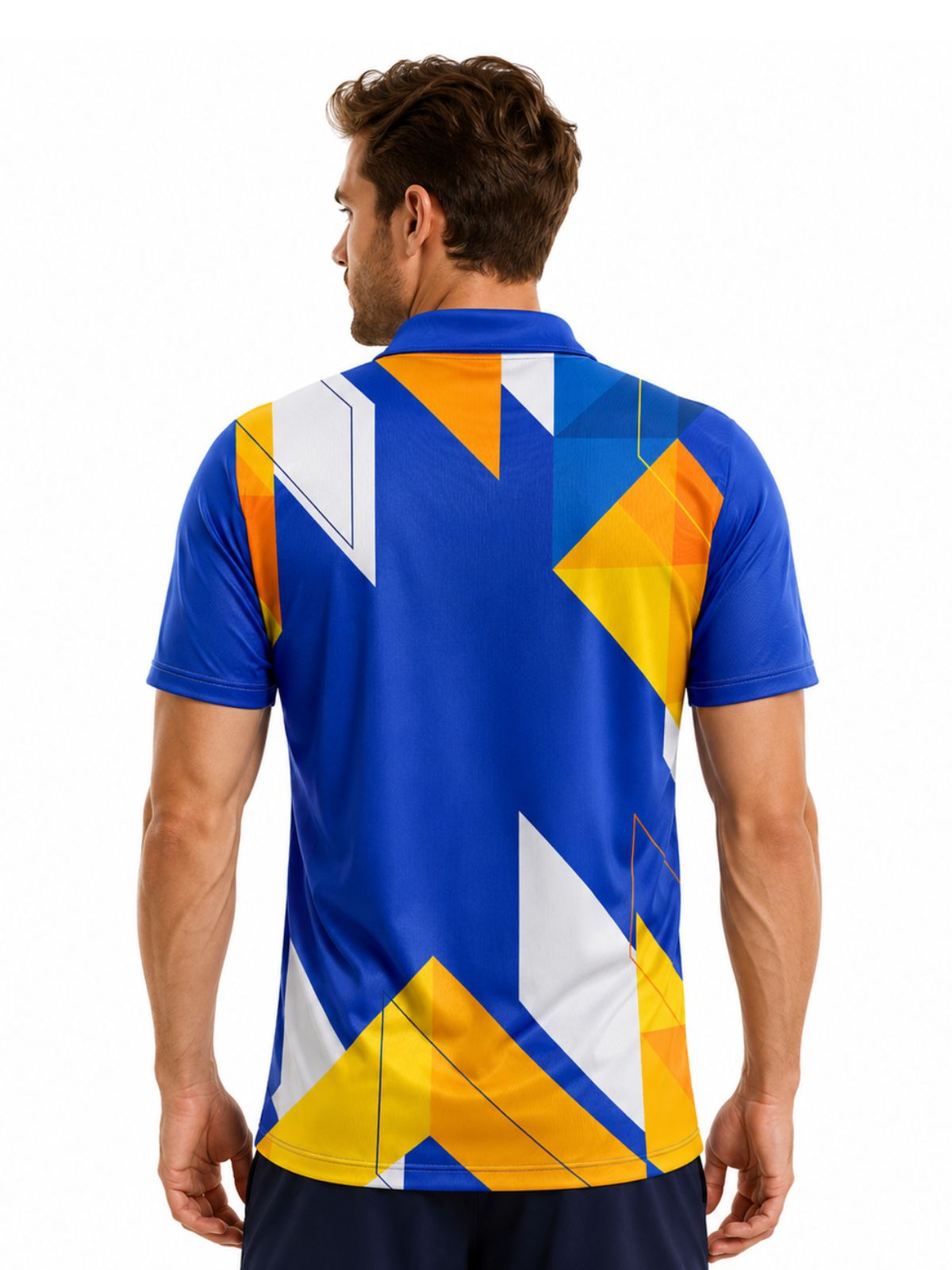 Men’s Cricket Shirt Cricket Team Jersey Blue & Yellow Color