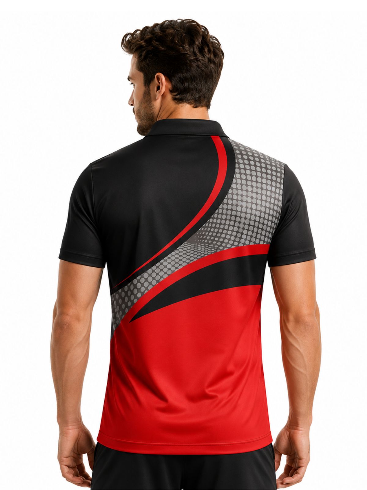Men’s Cricket Sports Club Jersey New Design Cricket Shirt Red, Black & Grey Color