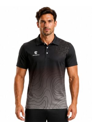 Cricket Polo Neck Jersey Cricket Sports Tshirt Black Color