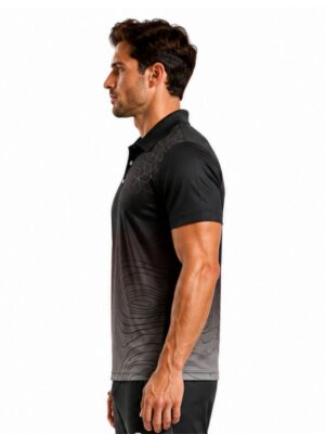 Cricket Polo Neck Jersey Cricket Sports Tshirt Black Color