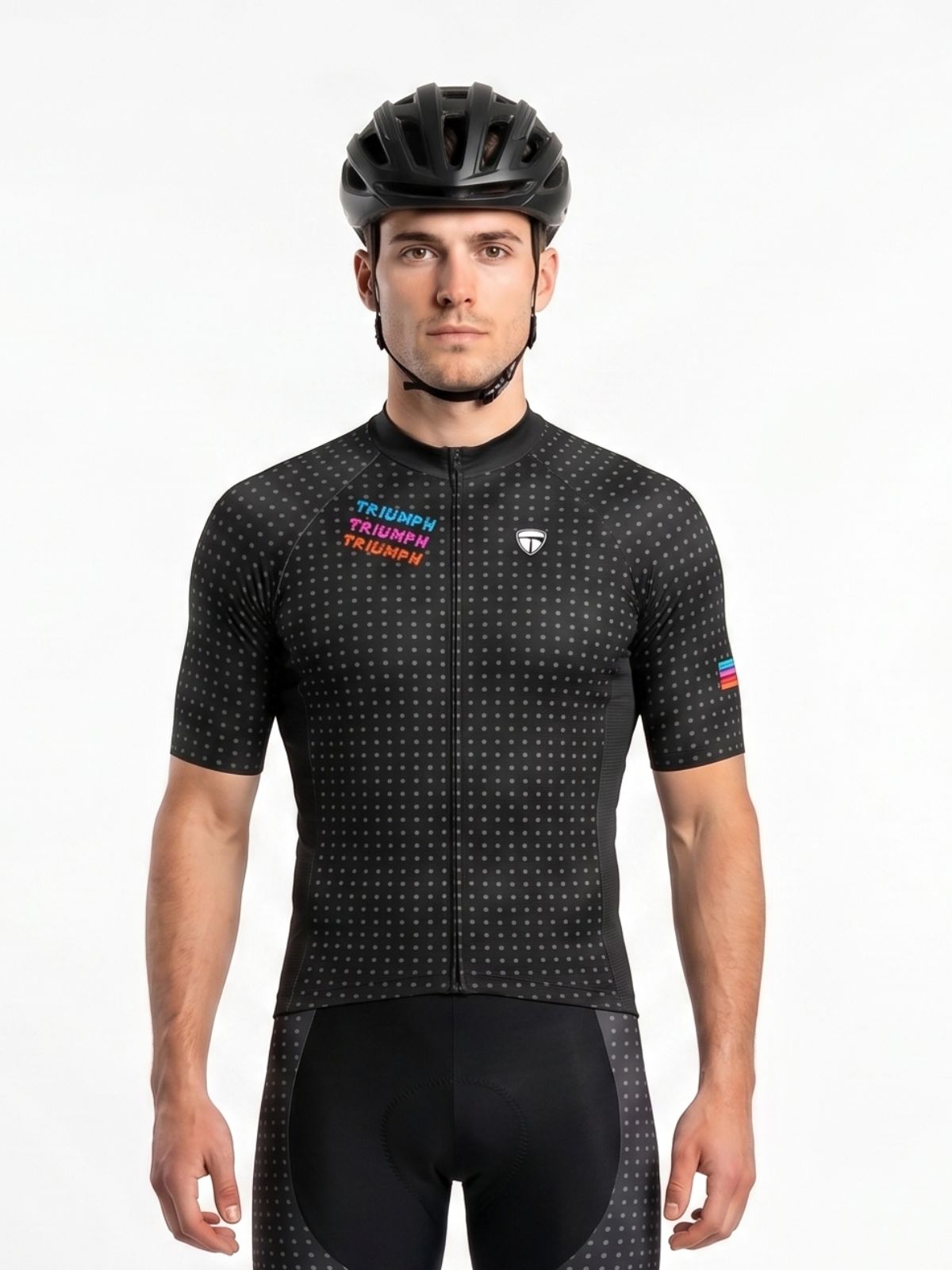 Men's Cycling Bike Jersey Shirt with Rear Pockets Black Quick Dry Bicycle Jersey
