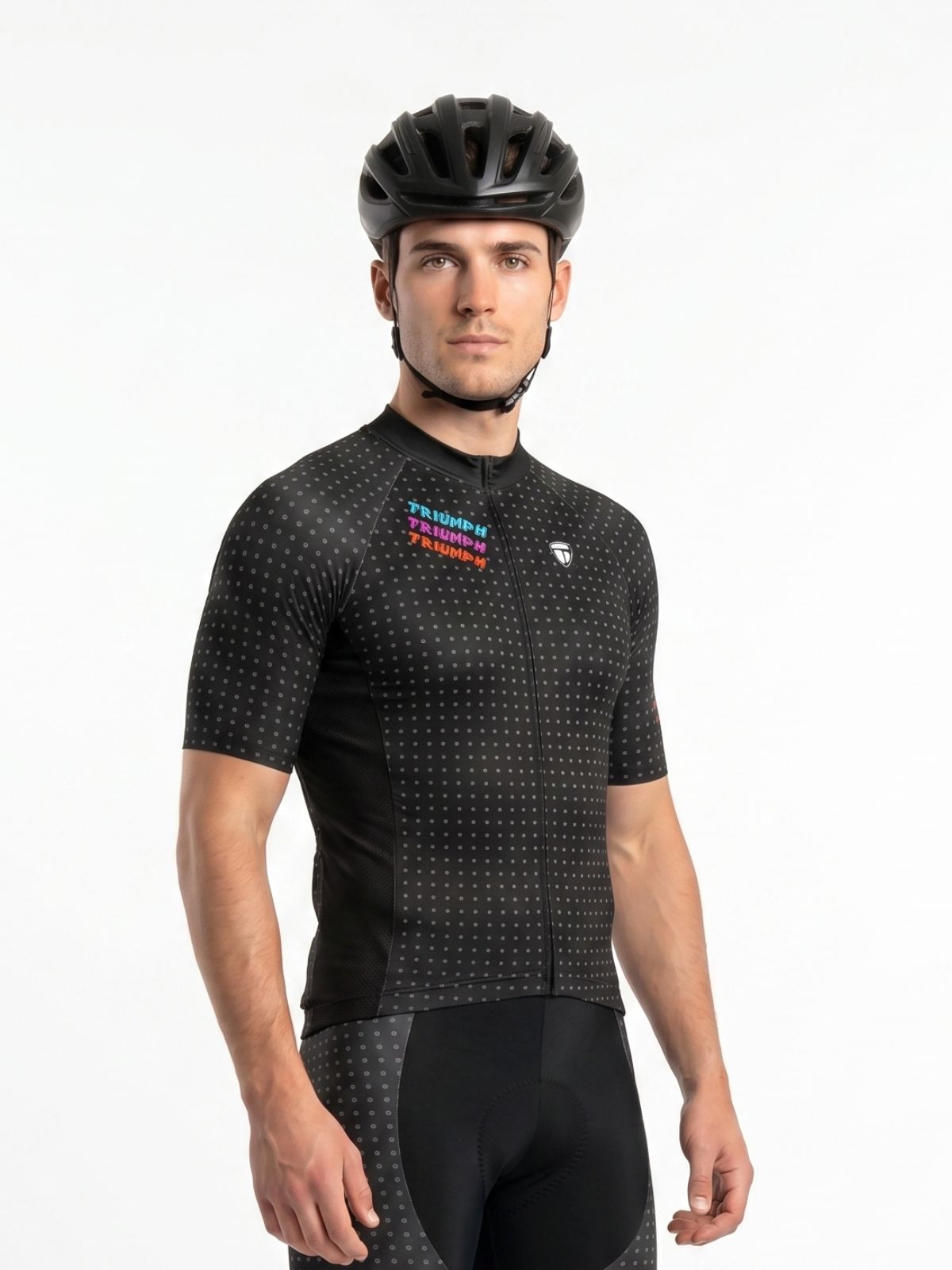 Men's Cycling Bike Jersey Shirt with Rear Pockets Black Quick Dry Bicycle Jersey